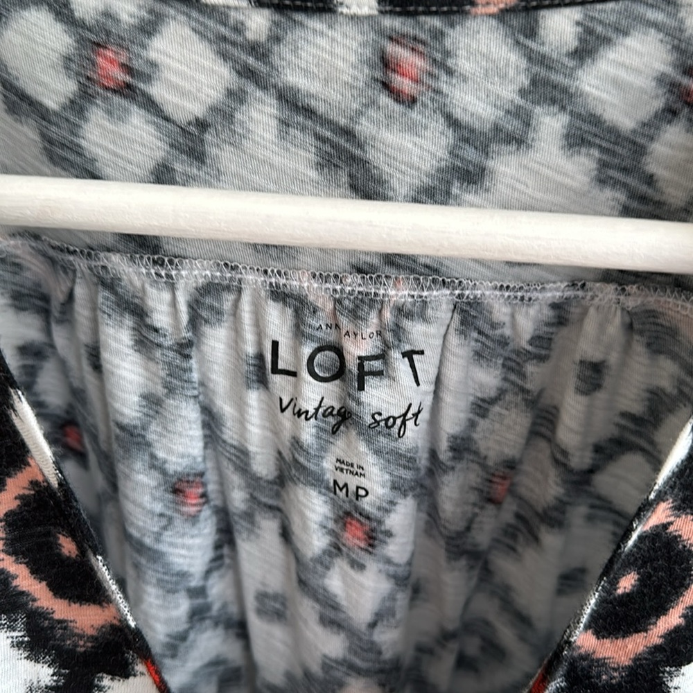 Loft Petite Patchwork Vintage Soft Swing Tee - image 2